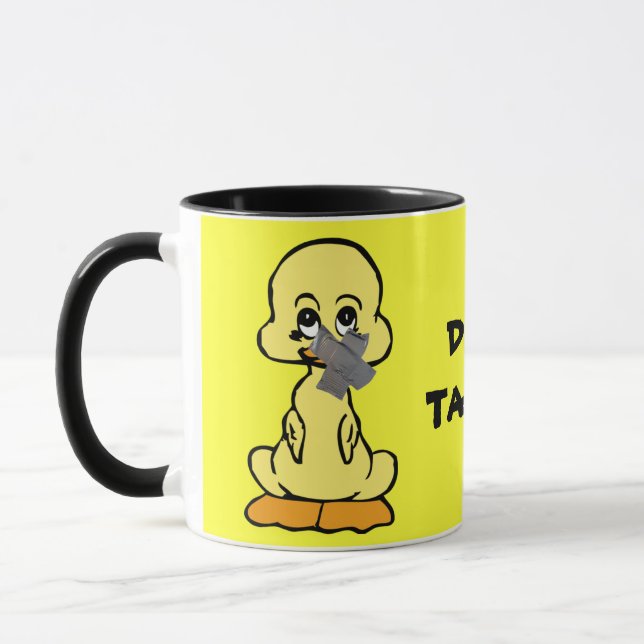 CANARD ENCOLLÉ ! sonnette canard jaune mug en céra (Gauche)