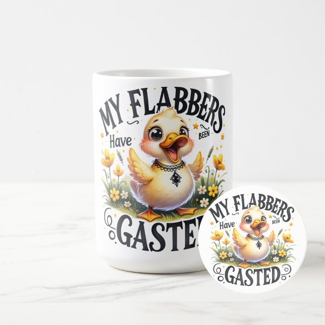 Canard Flabbergasté Mug Drôle et Mignon (Start your mornings with a giggle thanks to this whimsical “My Flabbers Have Been Gasted” mug)