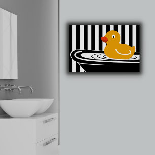 Canard Jaune Nager Dans La Baignoire Poster