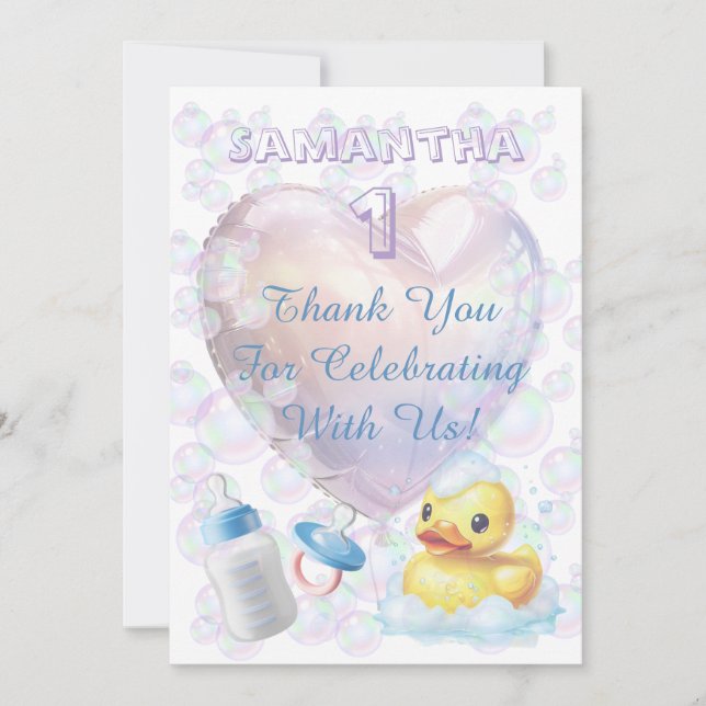 Canard Merci Bulle Rose (Devant)