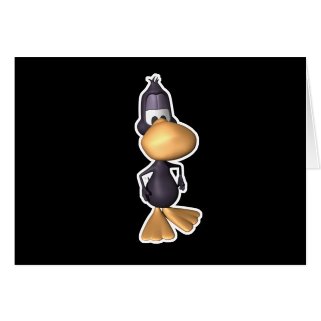 canard noir drôle (Devant horizontal)