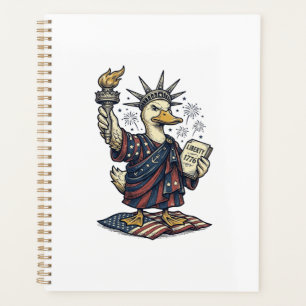 Canard patriotique 4 juillet T-Shirt vintage Desig
