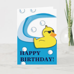 Cartes Caoutchouc Canard D Anniversaire Zazzle Fr