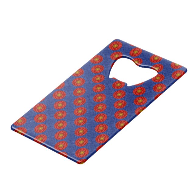 Canard sur fond bleu avec kaléidoscope rouge (Devant Angle)