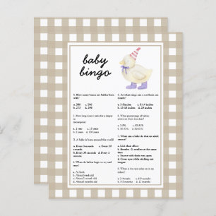 Canard - Trivia bébé   Jeu baby shower