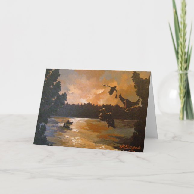 Canards arrangeant dedans pour la carte de voeux (Devant)