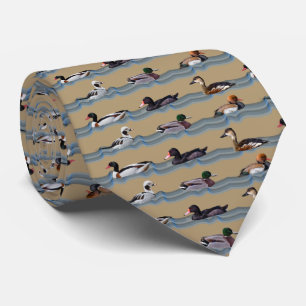 Canards Dandy Cravate Dessin Double Face (Beige)