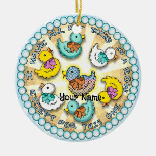 Canards Dans Un Ornement De Canard De Rangée