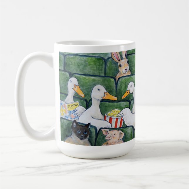 Canards Dans Une Mug De Rangée (Gauche)