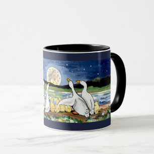 Canards Famille Montre Moon Designer Mug