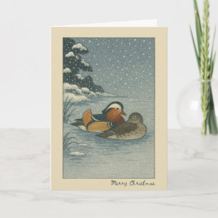 Canards japonais - Carte de Noël