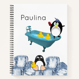 Canards Jaunes de glace de pingouin Carnet spiral