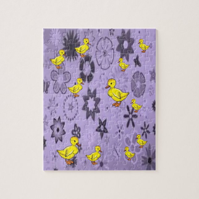 canards jaunes purple puzzle motif puzzle tout le  (Vertical)