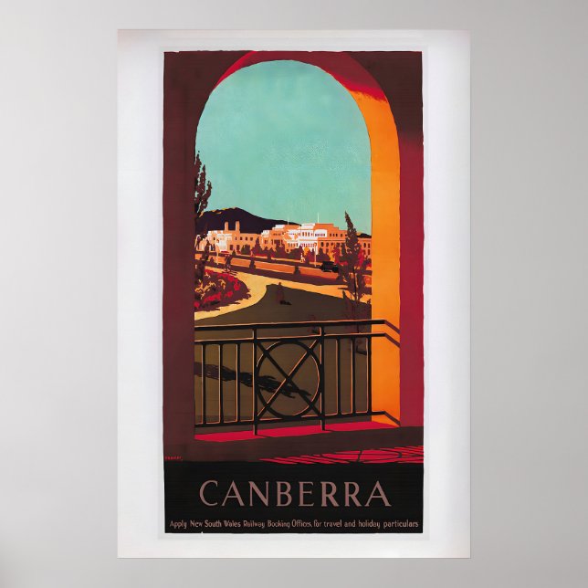 Canberra by Percy Trompf  Vintage Travel Poster 1 (Devant)
