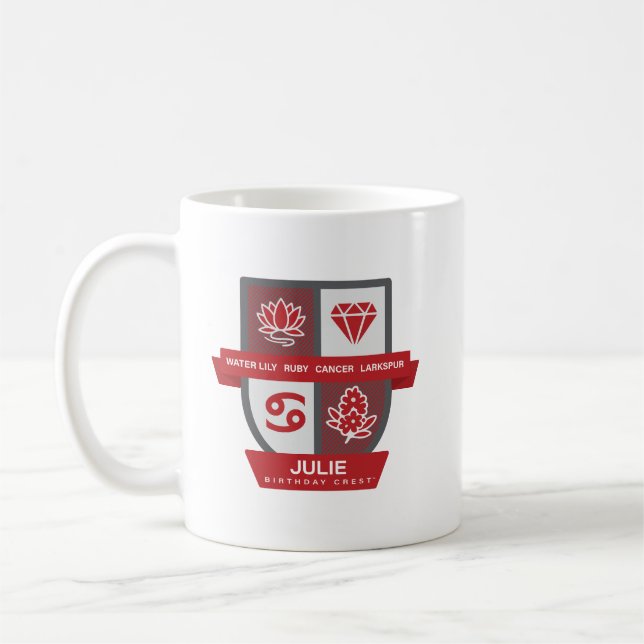 Cancer Birthday Crest™ for July 1-22 Mug (Gauche)