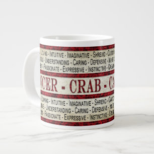 CANCER - CRABE - CAFÉ/SOUPE/JUMBO MUG - TEXTE