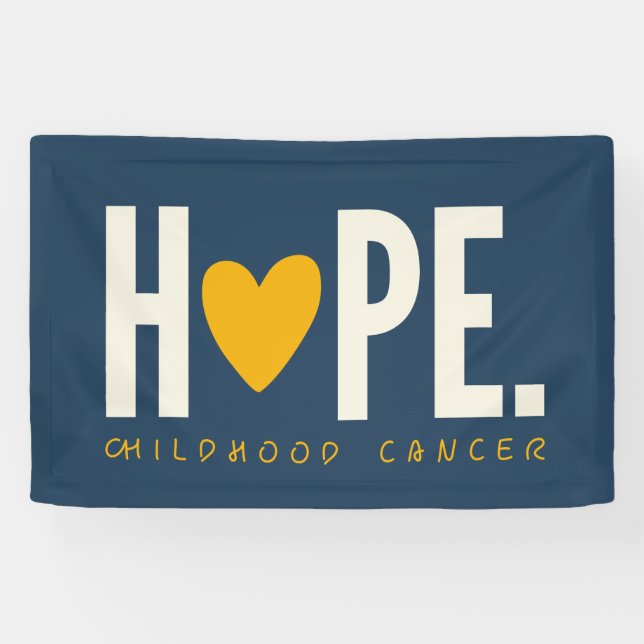 cancer de l'enfance HOAP coeur or Bannière (Horizontal)