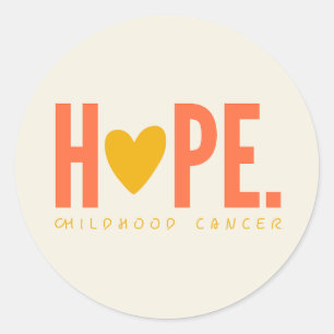 cancer de l'enfance HOPE coeur or Stickers Étiquet