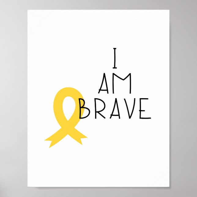 cancer de l'enfance. Je suis courageux. Poster et  (Devant)