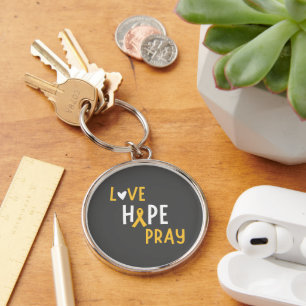 cancer de l'enfance.love.hope.pray. Porte-clés