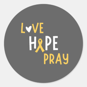 cancer de l'enfance.love.hope.pray. Stickers & Éti