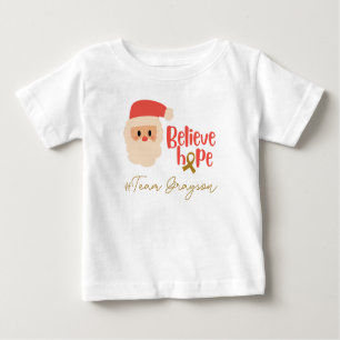 cancer de l'enfance Noël Personnalisé Baby T-shirt