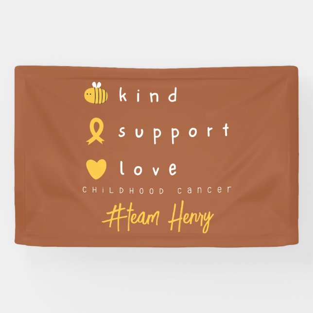 cancer de l'enfance nom personnalisé Bannière sign (Horizontal)