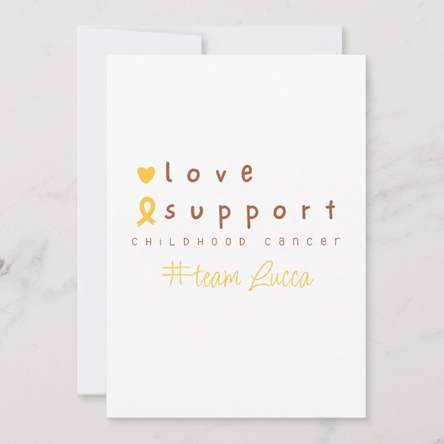 cancer de l'enfance Nom personnalisé Invitation (Devant)