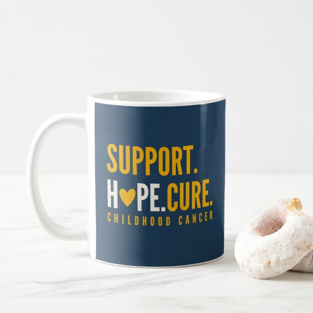 cancer de l'enfance soutien espoir guérison Mug (Avec donut)