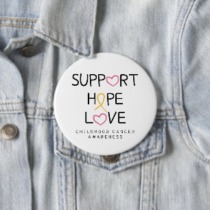 cancer de l'enfance. soutien.hope.love. Badge