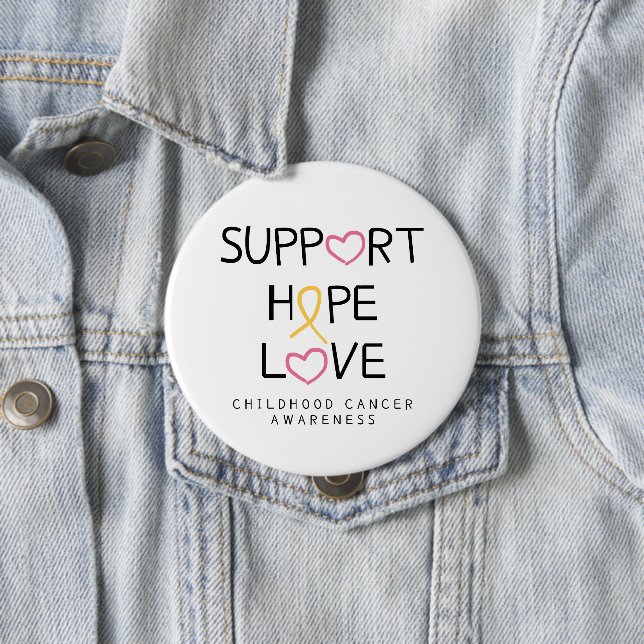 cancer de l'enfance. soutien.hope.love. Badge (En situation)