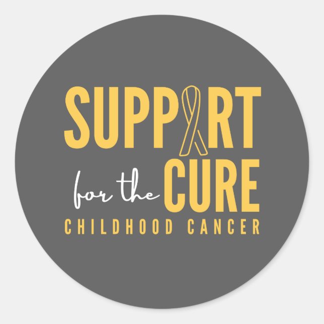 cancer de l'enfance. support.cure. Stickers & Étiq (Devant)