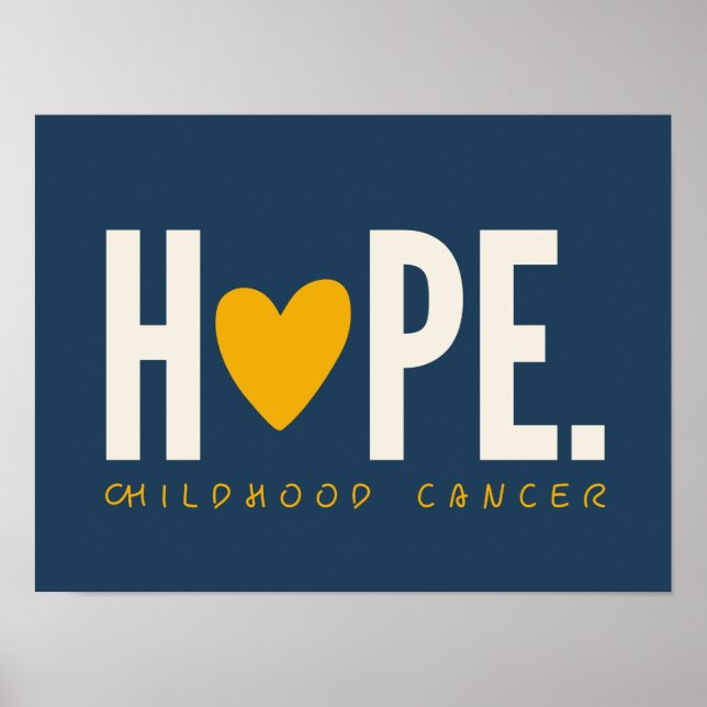 cancer de l'enfant HOPE coeur Poster Imprimantes S (Devant)