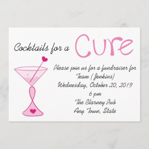 Cancer du sein/cocktails pour une invitation de