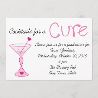 Cancer du sein/cocktails pour une invitation de