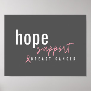 cancer du sein. espoir. soutien. Poster et impress