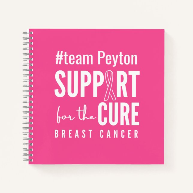 cancer du sein nom personnalisé Carnets Journaux R (Devant)