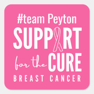 cancer du sein nom personnalisé Stickers Étiquette