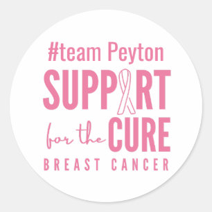 cancer du sein nom personnalisé Stickers Étiquette
