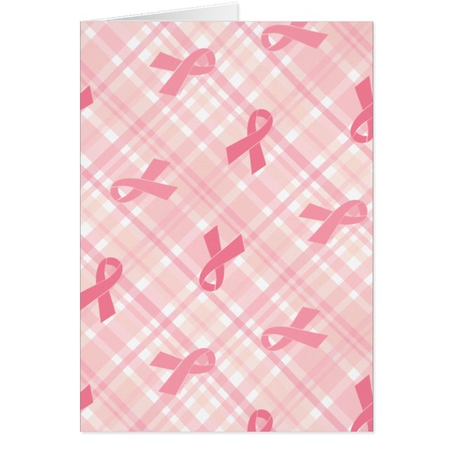 Cancer du sein Pink Ribbon Plaid Motif (Devant)
