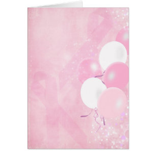 Cancer du sein Ruban rose avec ballons