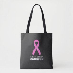 Cancer du sein Ruban Sac fourre-tout noir