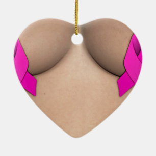 Cancer du sein Rubans roses Ornement de Noël