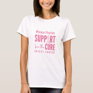 cancer du sein. soutien personnalisé T-shirt fémin