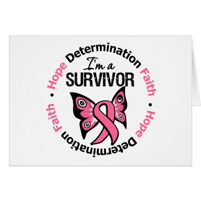 Cancer du sein Survivant Espère Détermination Foi (Devant horizontal)