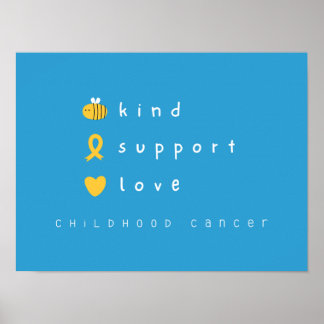cancer enfant être gentil soutien amour Poster Imp