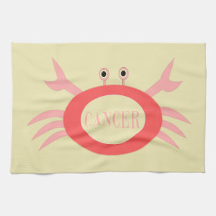 Cancer Étoile Signal Crabe Serviette personnalisée