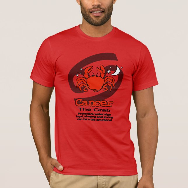Cancer "Le crabe" zodiaque astro t-shirt homme rou (Devant)