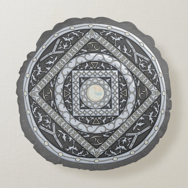 Cancer Mandala Coussin (Devant)