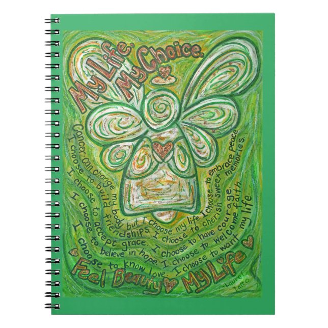 Cancer Poem Green Angel Art Journal Carnet (Devant)